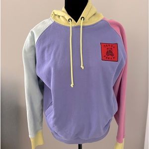 Teddy Fresh Pink, Blue, and Purple Authentic Color Block Sweatshirt Hoodie